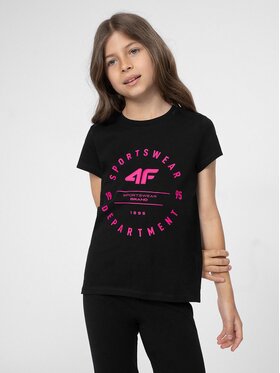 4F 4F T-Shirt 4FJSS23TTSHF280 Czarny Regular Fit