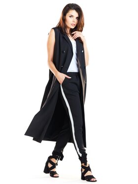 Awama Awama Kamizelka A279 Czarny Basic Fit