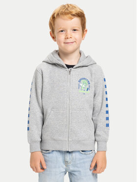 Quiksilver Quiksilver Mikina Graphic Zips EQKFT03407 Sivá Regular Fit