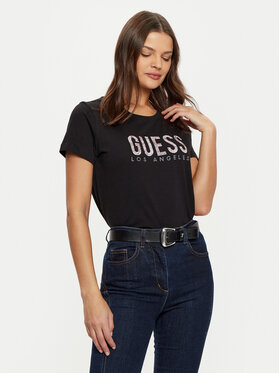 Guess Guess T-Shirt W5RI19 I3Z14 Černá Regular Fit