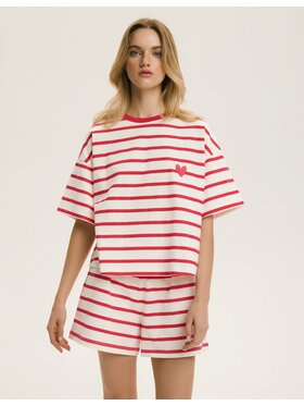 Esotiq Esotiq Piżama 44639 Czerwony Regular Fit