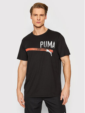 Puma Puma T-Shirt Graphic Branded 521641 Černá Regular Fit
