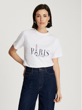 Cross Jeans Cross Jeans T-Shirt 56229-008 Biały Regular Fit