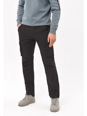 Volcano Volcano Spodnie cargo R-HAMPTER Czarny Regular Fit