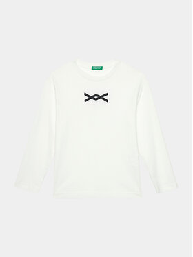 United Colors Of Benetton United Colors Of Benetton Bluzka 3ATNC10EK Biały Regular Fit