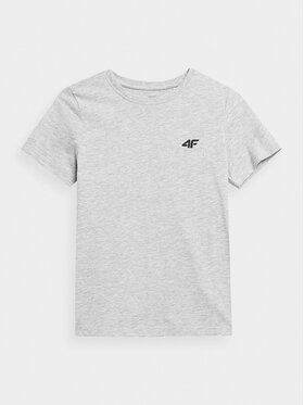 4F 4F T-Shirt 4FJAW23TTSHM0795 Szary Regular Fit