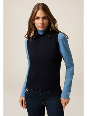 Oltre Oltre Maglione M376J005120N034 Blu Slim Fit