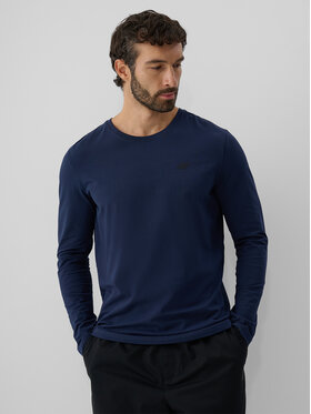 4F 4F Longsleeve BASIC+ Granatowy Slim Fit
