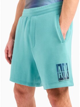 Armani Exchange Armani Exchange Šortky z materiálu 3DZSJE ZJZDZ15DG Tyrkysová Regular Fit