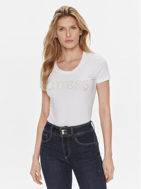 Guess Guess Tričko W4RI45 J1314 Biela Regular Fit