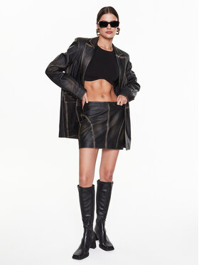 Remain Remain Ādas svārki Washed Leather RM2243 Brūns Regular Fit