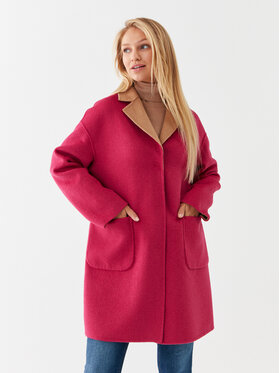 Liu Jo Liu Jo Palton de lână MF3241 T3505 Roz Relaxed Fit