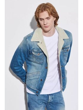 Wrangler Wrangler Giacca di jeans 124MJ SHERPA Blu Regular Fit