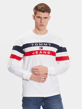 Tommy Jeans Tommy Jeans Longsleeve Colorblock DM0DM16834 Bianco Relaxed Fit