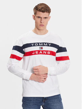 Tommy Jeans Tommy Jeans Manches longues Colorblock DM0DM16834 Blanc Relaxed Fit