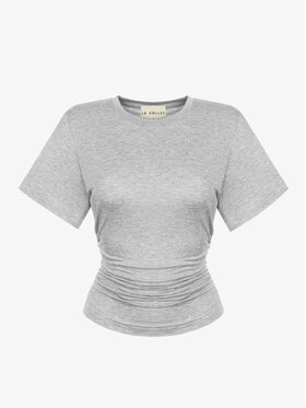 Le Collet Le Collet T-Shirt BELMIRA Szary Slim Fit
