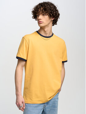 BIG STAR BIG STAR T-Shirt RIBBERAS_201_150 Żółty Basic Fit