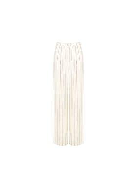 Rinascimento Rinascimento Spodnie garniturowe Pantalone lino Beżowy Regular Fit