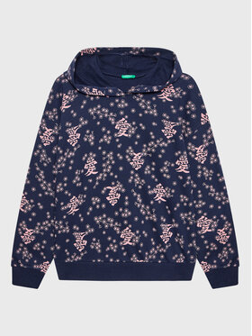 United Colors Of Benetton United Colors Of Benetton Pulóver 3PK2C201D Sötétkék Relaxed Fit
