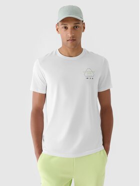4F 4F T-Shirt 4FRAW24TTSHM2302-10S Biały Regular Fit