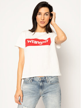 Wrangler Wrangler T-shirt Logo Tee W7P3EV737 112132038 Bianco Regular Fit