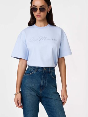 La Mania La Mania T-Shirt MAINE Niebieski jasny Basic Fit