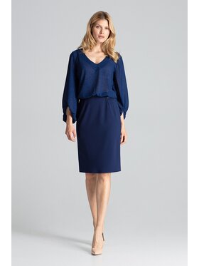 FIGL FIGL Sukňa M688 Tmavomodrá Regular Fit