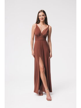 Aurora Aurora Sukienka koktajlowa Milo karmel Brązowy Feminine Fit