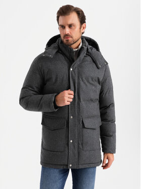 Ombre Ombre Parka OM-JALJ-0217 Černá Regular Fit
