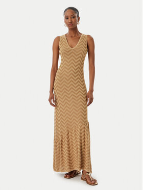 LOLA CASADEMUNT LOLA CASADEMUNT Φόρεμα υφασμάτινο MS2616040 Μπεζ Slim Fit