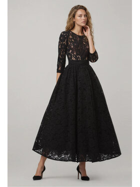 MATSOUR'I MATSOUR'I Sukienka elegancka Vicktoria Black Czarny A-Line Fit