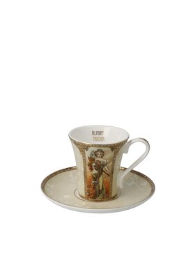 Goebel Goebel Filiżanka do espresso A. Mucha - Wiosna i Lato Écru