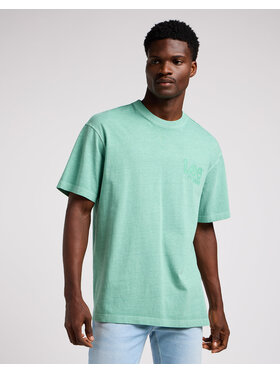 Lee Lee T-Shirt LOOSE LOGO TEE Zielony Regular Fit