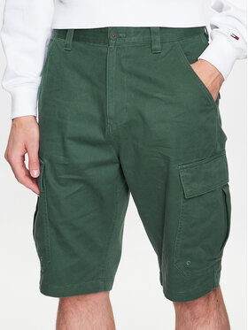 Tommy Jeans Tommy Jeans Pantaloncini di tessuto Aiden Baggy DM0DM15974 Verde Regular Fit
