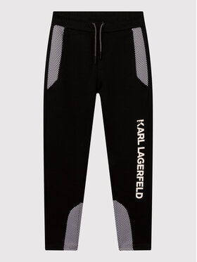 KARL LAGERFELD KARL LAGERFELD Spodnie dresowe Z24143 M Czarny Regular Fit