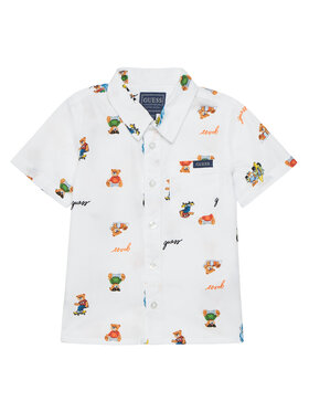 Guess Guess Cămașă N5GH05 WBHQ1 Alb Regular Fit