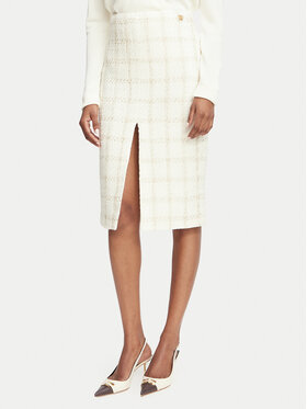 Elisabetta Franchi Elisabetta Franchi Gonna a matita GO-232-67E2-V440 Crema Slim Fit