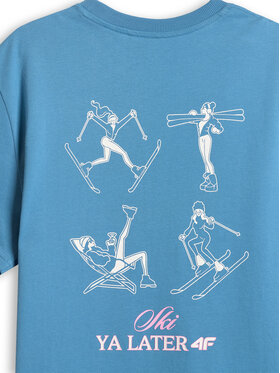 4F 4F T-Shirt WINTER CLUB Loose Fit