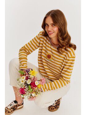 NAOKO NAOKO S dlouhým rukávem Sunflower State of Mind Žlutá Regular Fit