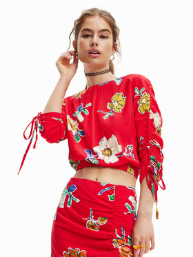 Desigual Desigual Bluzka Landi 23SWBW25 Czerwony Regular Fit