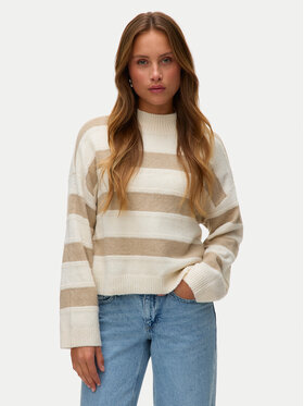 Vero Moda Vero Moda Sweter Inez 10331538 Beżowy Regular Fit