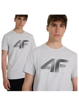 4F 4F T-shirt 4FWMM00TTSHM2257-27M Grigio Regular Fit