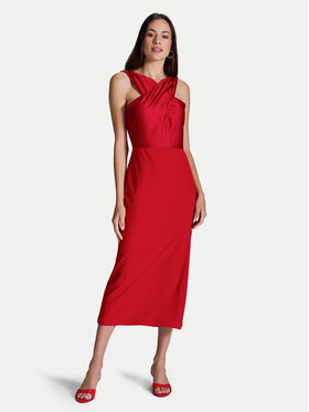Swing Swing Koktejlové šaty 5AI17900 Červená Slim Fit
