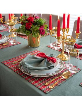 Roseberry Home Roseberry Home Podkładka na stół Red Tartan Czerwony