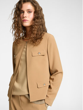 Elena Mirò Elena Mirò Kurtka outdoor R054P000090N012 Écru Boxy Fit