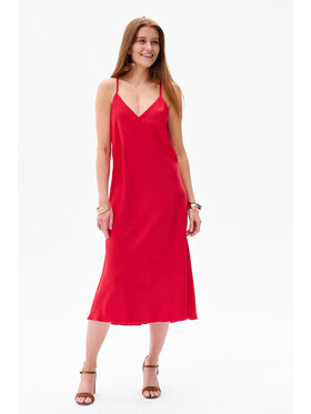 blue shadow blue shadow Sukienka Carmen Czerwony Regular Fit