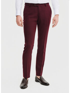 Pako Lorente Pako Lorente Spodnie garniturowe P25SF-6G-003 Bordowy Super Slim Fit