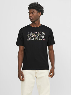 Jack&Jones Jack&Jones T-Shirt Jeff 12250683 Czarny Standard Fit