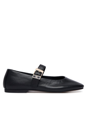 Tommy Hilfiger Tommy Hilfiger Balerinos Buckle Leather Ballerina FW0FW09684 Juoda
