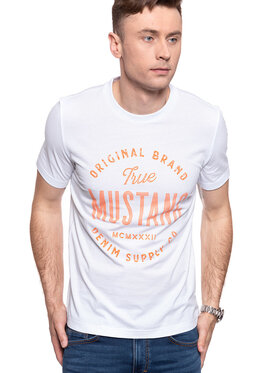 Mustang Mustang T-shirt ALEX C PRINT Bianco Regular Fit